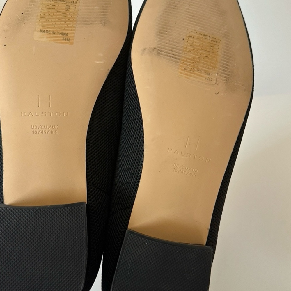 Halston Women's Black Broadway knit Slip on Flats - Picture 5 of 5